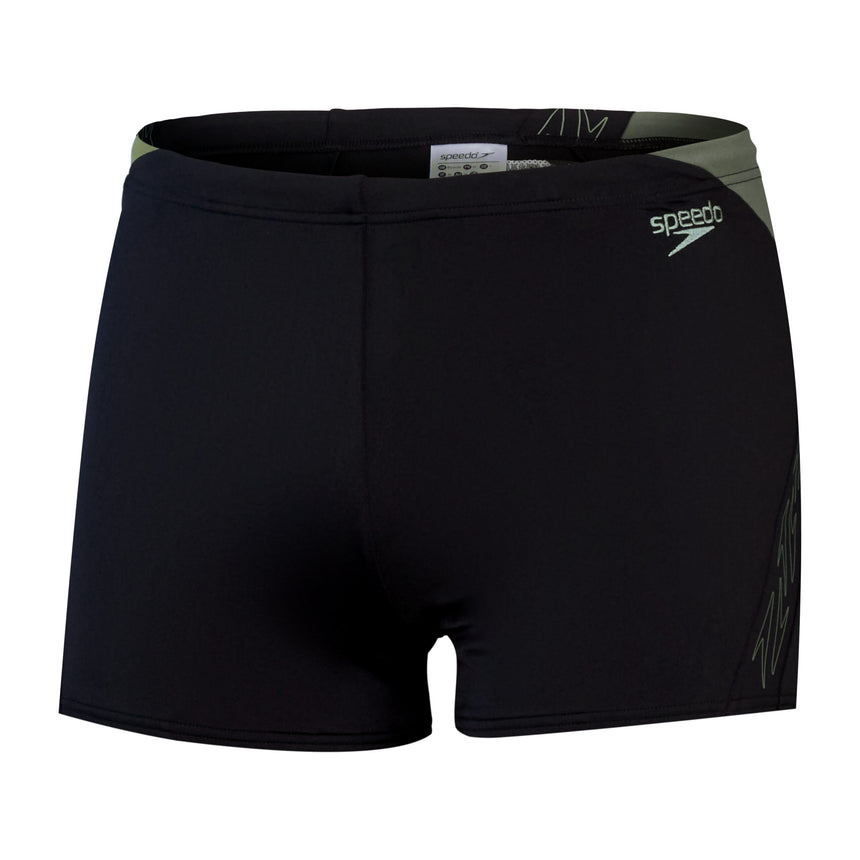 Speedo Badeboxer Hyperboom Splice Schwarz/Grün