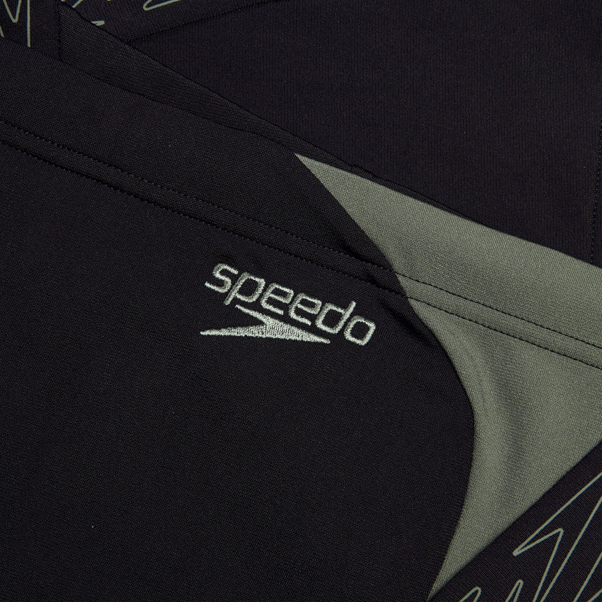 Speedo Badeboxer Hyperboom Splice Schwarz/Grün
