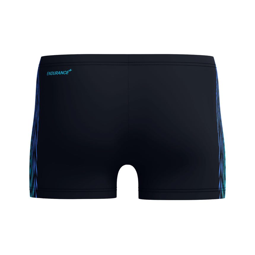 Speedo Badeboxer Tech Panel Schwarz/Blau