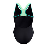 Speedo Badeanzug Eco Endurance+ Placement Laneback Schwarz/Grün