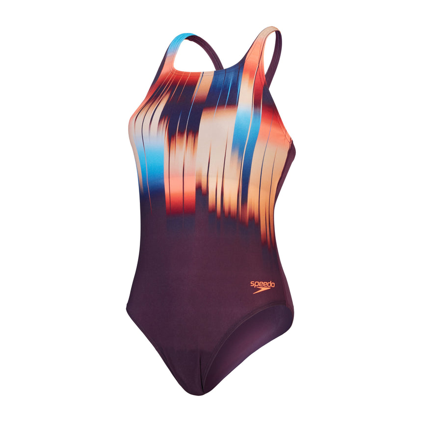 Speedo Badpak Digital Printed Medalist Paars/Oranje/Multi