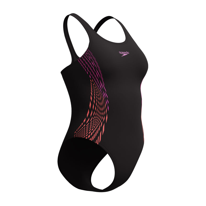 Speedo Badpak Placement Muscleback Zwart / Paars