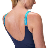 Speedo Dames Corrigerend Badpak Sprint Luna Lustre Marine/Blauw