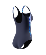 Speedo Badeanzug Print Luna Lustre Marine/Lavendel