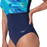 Speedo Dames Corrigerend Badpak Sprint Contour Eclipse Marine/Blauw