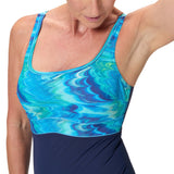 Speedo Dames Corrigerend Badpak Sprint Contour Eclipse Marine/Blauw