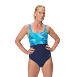 Speedo Dames Corrigerend Badpak Sprint Contour Eclipse Marine/Blauw