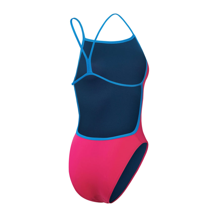 Speedo Badeanzug Solid V Back Lila