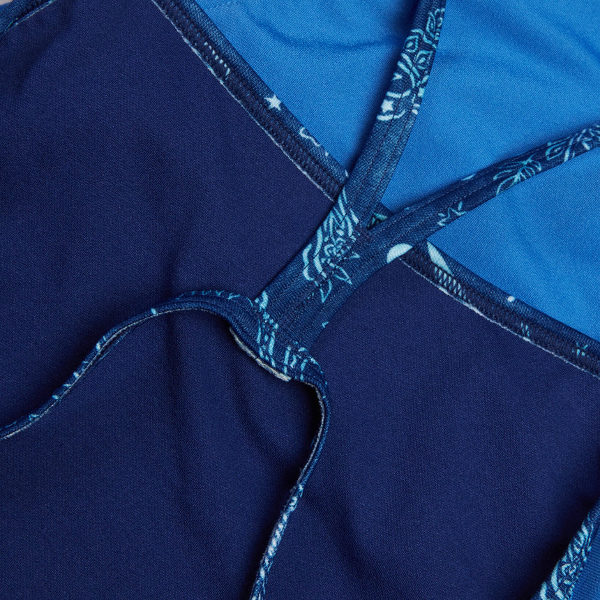 Speedo Badeanzug Solid V Back Blau