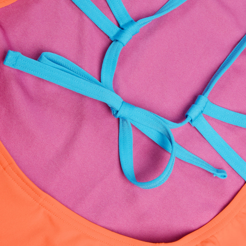 Speedo Badeanzug Solid Tie Back Rot