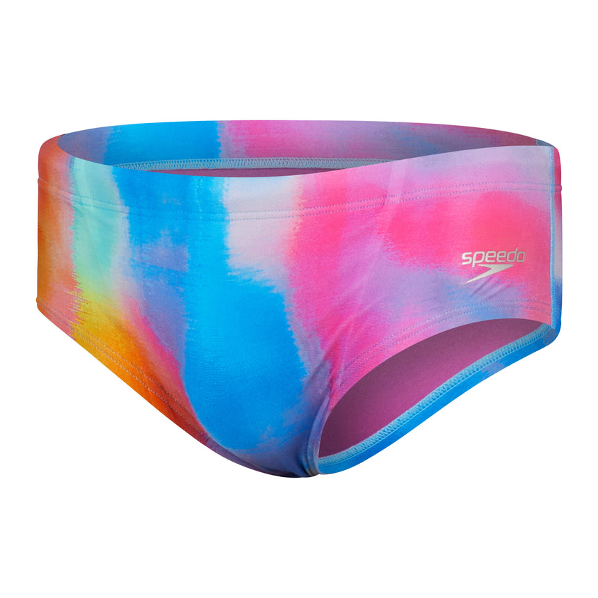 Speedo Badeslip 13.5cm Club Training Allover Rose/Blau/Gelb