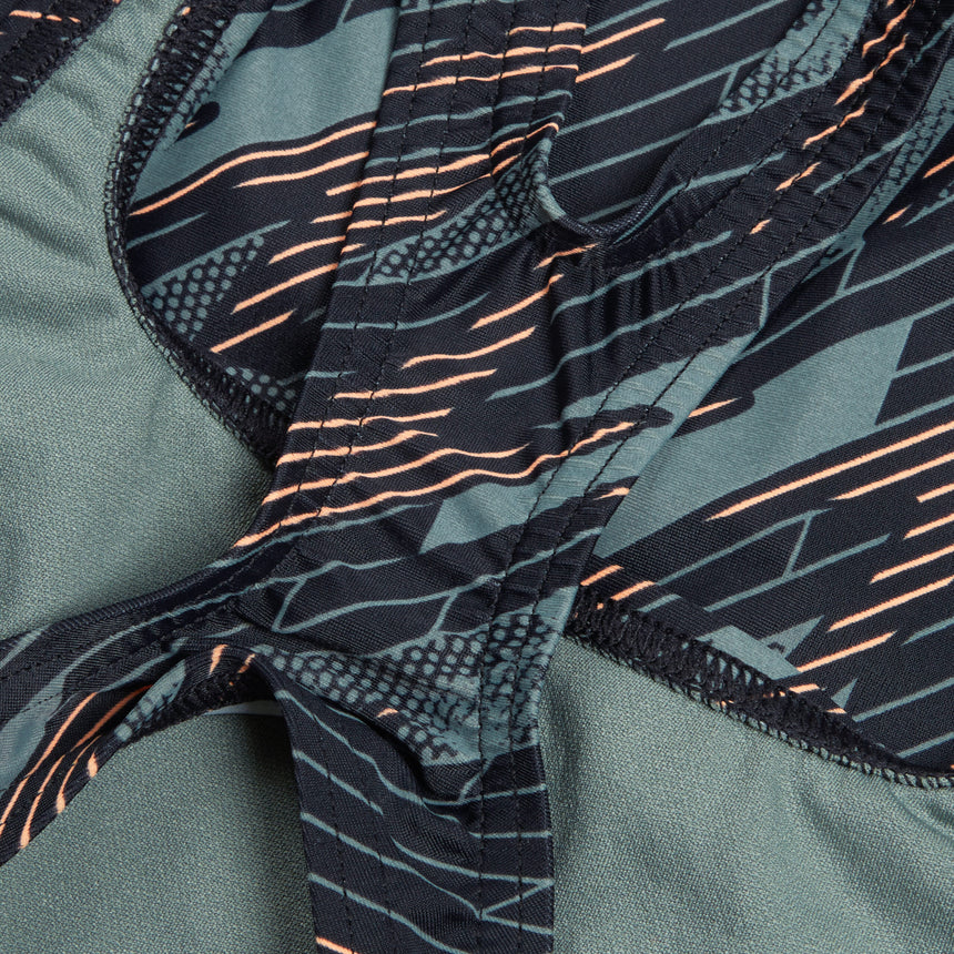 Speedo Girls Swimsuit Hyperboom Allover Medalist Blue/Green/Orange