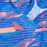 Speedo Meisjes Badpak Hyperboom Allover Medalist Blauw/Rood