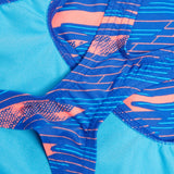 Speedo Meisjes Badpak Hyperboom Allover Medalist Blauw/Rood