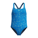 Speedo Meisjes Badpak Hyperboom Allover Medalist Blauw/Groen