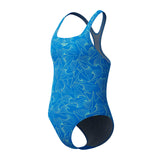 Speedo Meisjes Badpak Hyperboom Allover Medalist Blauw/Groen