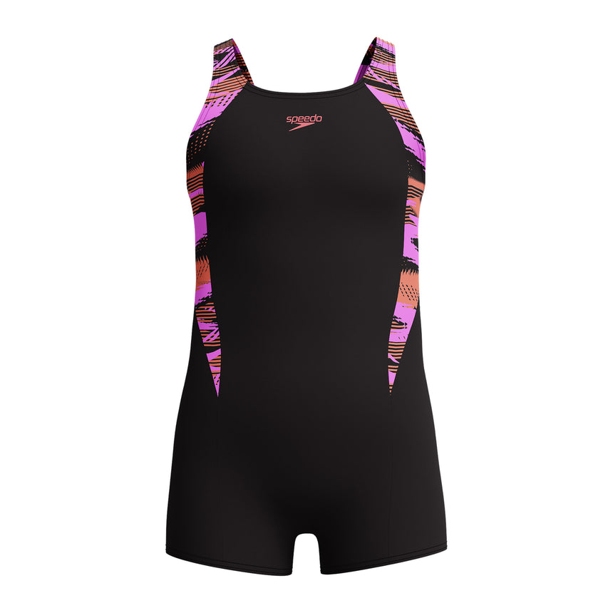 Speedo Girls Swimsuit With Legs HyperBoom Splice Black/Purple