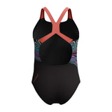 Speedo Meisjes Badpak Eco Endurance+ Print Placement Powerback Zwart/Rood