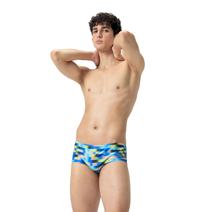 Speedo Zwemslip 14cm Allover Digi Blauw/Groen