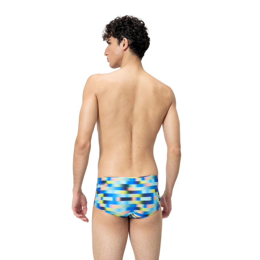 Speedo Zwemslip 14cm Allover Digi Blauw/Groen