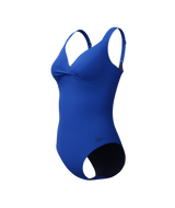 Speedo Dames Corrigerend Badpak Solid Cross Knot Blauw