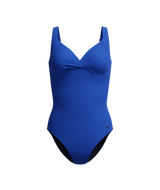 Speedo Dames Corrigerend Badpak Solid Cross Knot Blauw