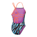 Speedo Badpak Allover Digital Powerback Zwart/Blauw