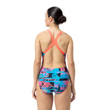 Speedo Badpak Allover Digital Powerback Zwart/Rood