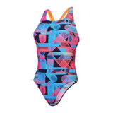 Speedo Badpak Allover Digital Powerback Zwart/Rood
