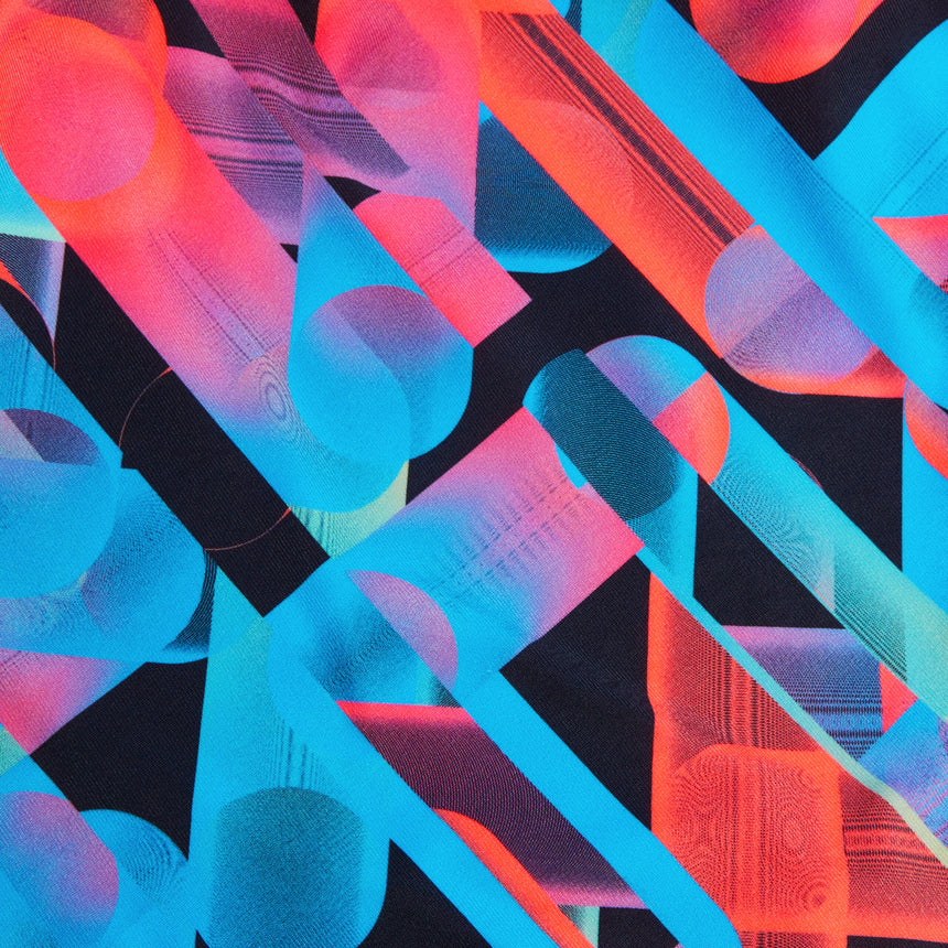 Speedo Badpak Allover Digital Powerback Zwart/Rood