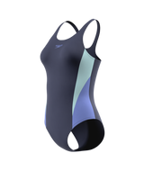 Speedo Badeanzug Colourblock Splice Muscleback Marine/Blau/Lavendel