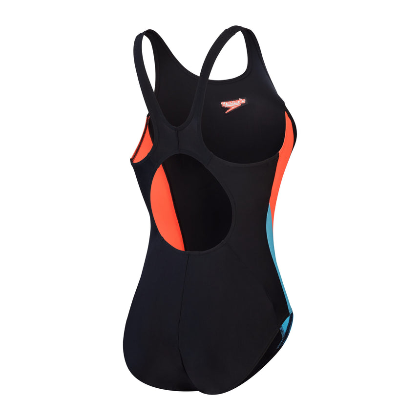Speedo Badeanzug Colourblock 2.0 Schwarz/Rot/Blau