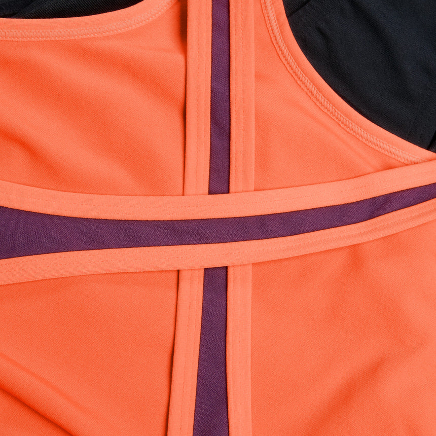 Speedo Badeanzug High Neck Splice Cross Back Schwarz/Rot/Blau