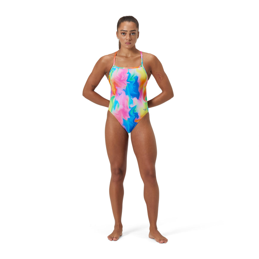 Speedo Badpak Printed V-Back Multi