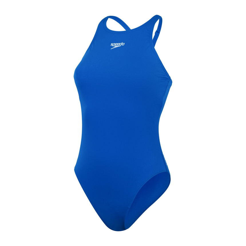 Speedo Long Torso Badeanzug Endurance+ V Back Blau