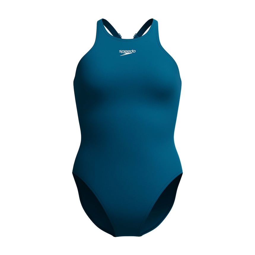 Speedo Long Torso Badeanzug Endurance+ V Back Blau