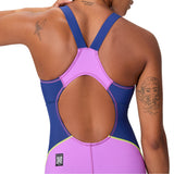 Speedo Dames Wedstrijdbadpak Fastskin HyperSpark Solid Open Back Paars/Marine
