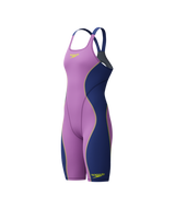 Speedo Dames Wedstrijdbadpak Fastskin HyperSpark Solid Open Back Paars/Marine