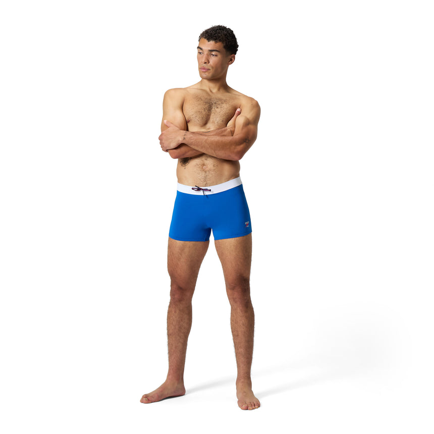 Speedo Badeboxer Solid Square Leg Blau