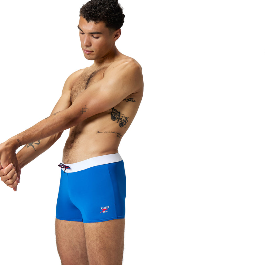 Speedo Badeboxer Solid Square Leg Blau