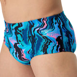 Speedo Heren Zwemslip Printed 13.5Cm Zwart/Blauw