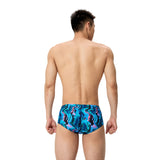 Speedo Heren Zwemslip Printed 13.5Cm Zwart/Blauw