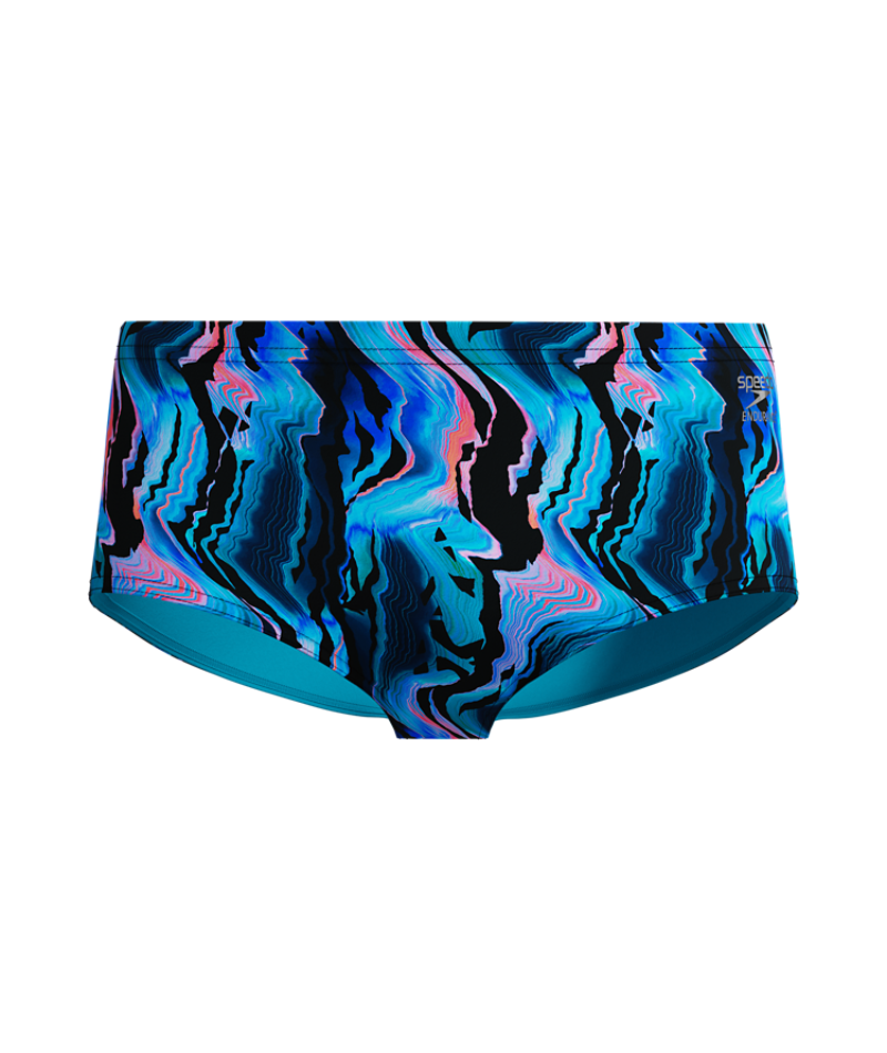 Speedo Heren Zwemslip Printed 13.5Cm Zwart/Blauw