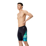 Speedo Heren Zwemjammer Spliced Printed Zwart/Groen
