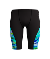 Speedo Heren Zwemjammer Spliced Printed Zwart/Groen