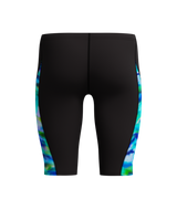 Speedo Heren Zwemjammer Spliced Printed Zwart/Groen