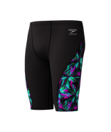 Speedo Heren Zwemjammer Spliced Printed Zwart/Groen