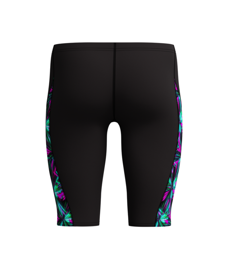 Speedo Heren Zwemjammer Spliced Printed Zwart/Groen
