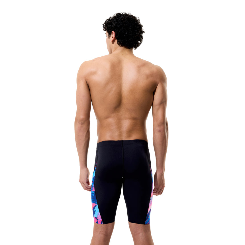 Speedo Herren-Schwimmjammer Spliced Printed Brushy Glitch-Schwarz