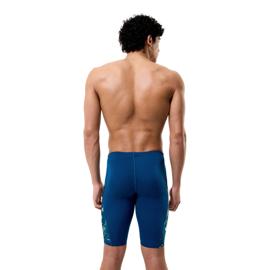 Speedo Herren Schwimmjammer Spliced Printed Mirage Time-Denim Teal